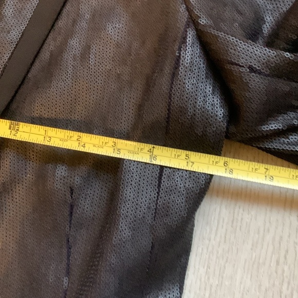 Nicole Miller Black Sequin Blazer size S classic elegant cocktail holiday - Picture 10 of 13